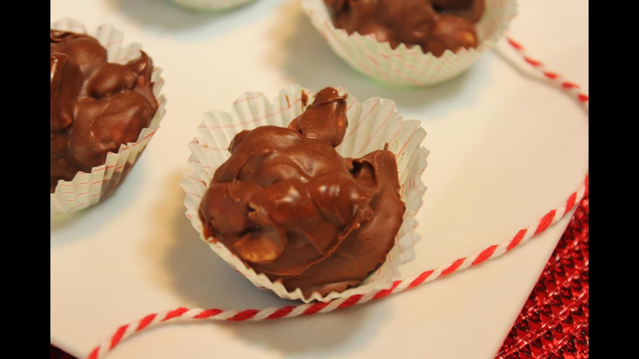 Chocolate Peanut Clusters (microwave!) SUPER EASY