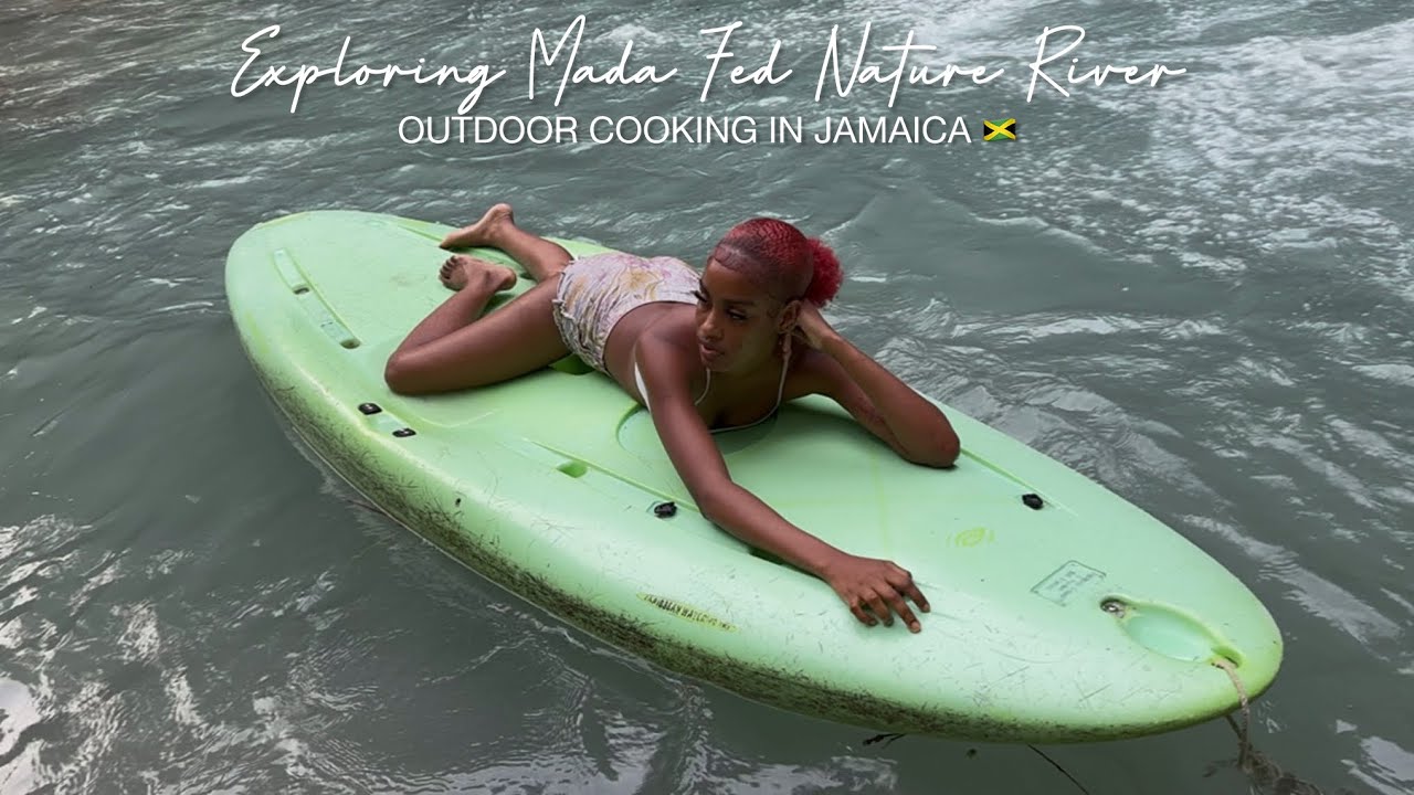Jamaican Girl Cooking Curry Chicken and White Rice At The River | Mada Fed Nature River
