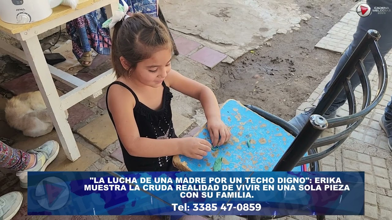 Erika muestra la cruda realidad de vivir en una sola pieza con su familia.