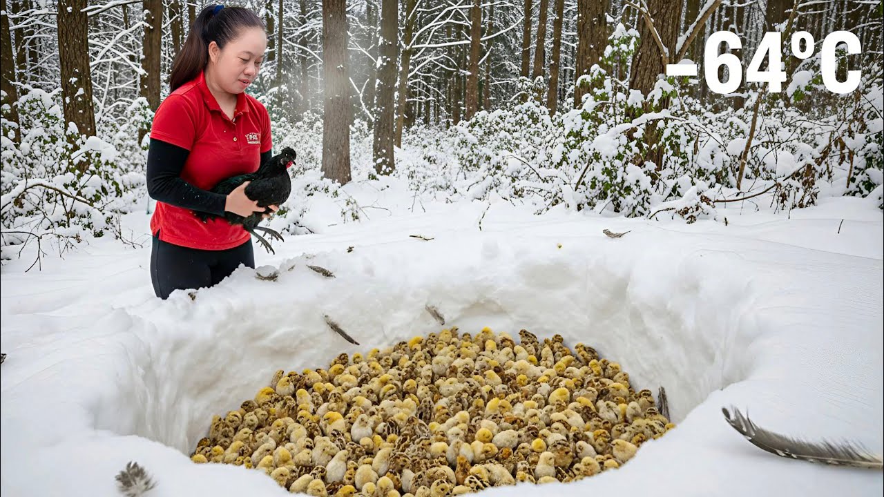 Harvesting Many Baby Quails &  Black Chicken in Forest –64°C | Use 3-Wheeled Truck Go to Market Sell