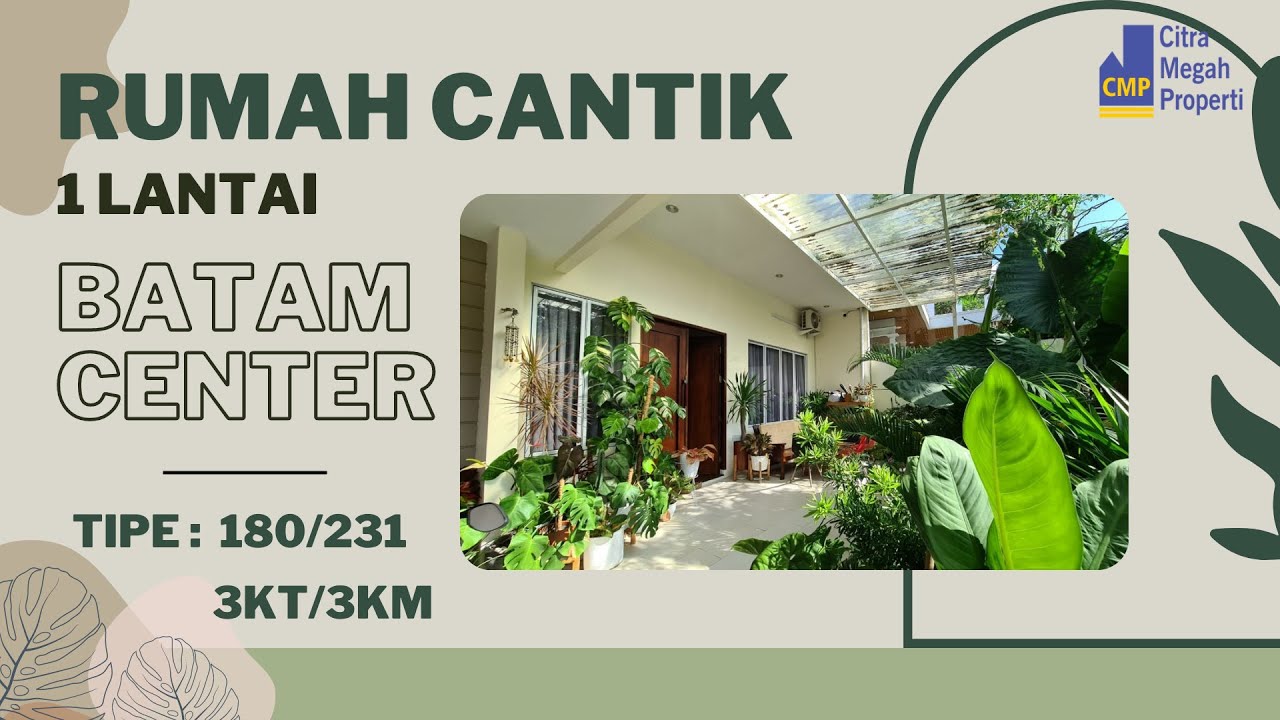 DIJUAL RUMAH CANTIK 1 LANTAI DI BUKIT INDAH SUKAJADI | DEKAT KEMANA-MANA