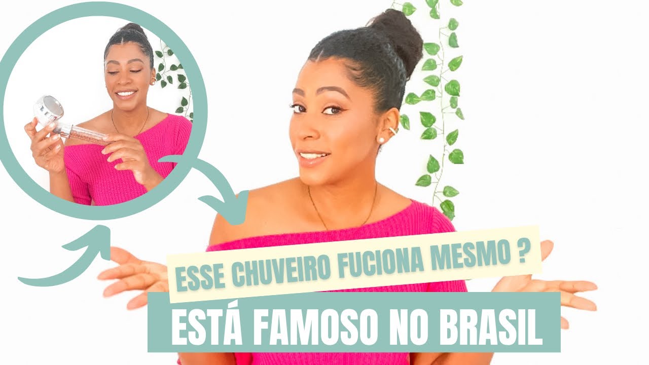 COMPREI O FAMOSO, CHUVEIRO COM FILTRO promete diminuir os danos do calcário no cabelo e na pele.