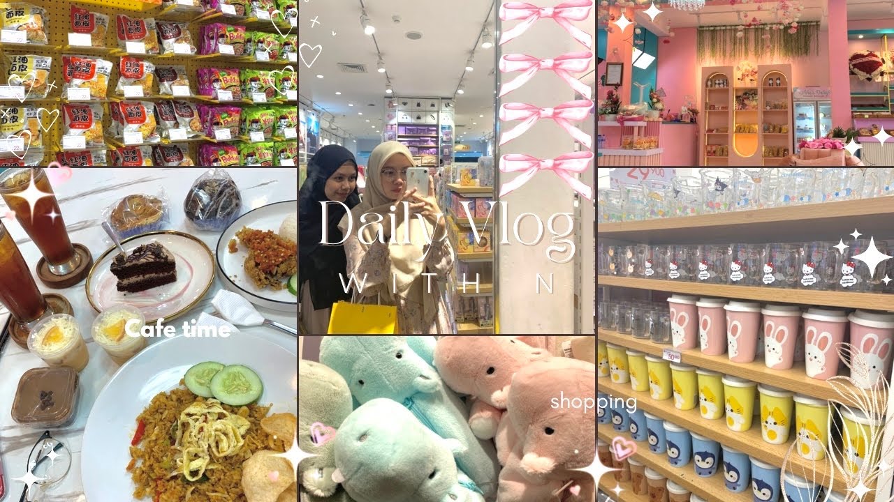mini vlog🧸💐: cafe aesthetic🍰, shopping✧, pantai + more | ourrerry