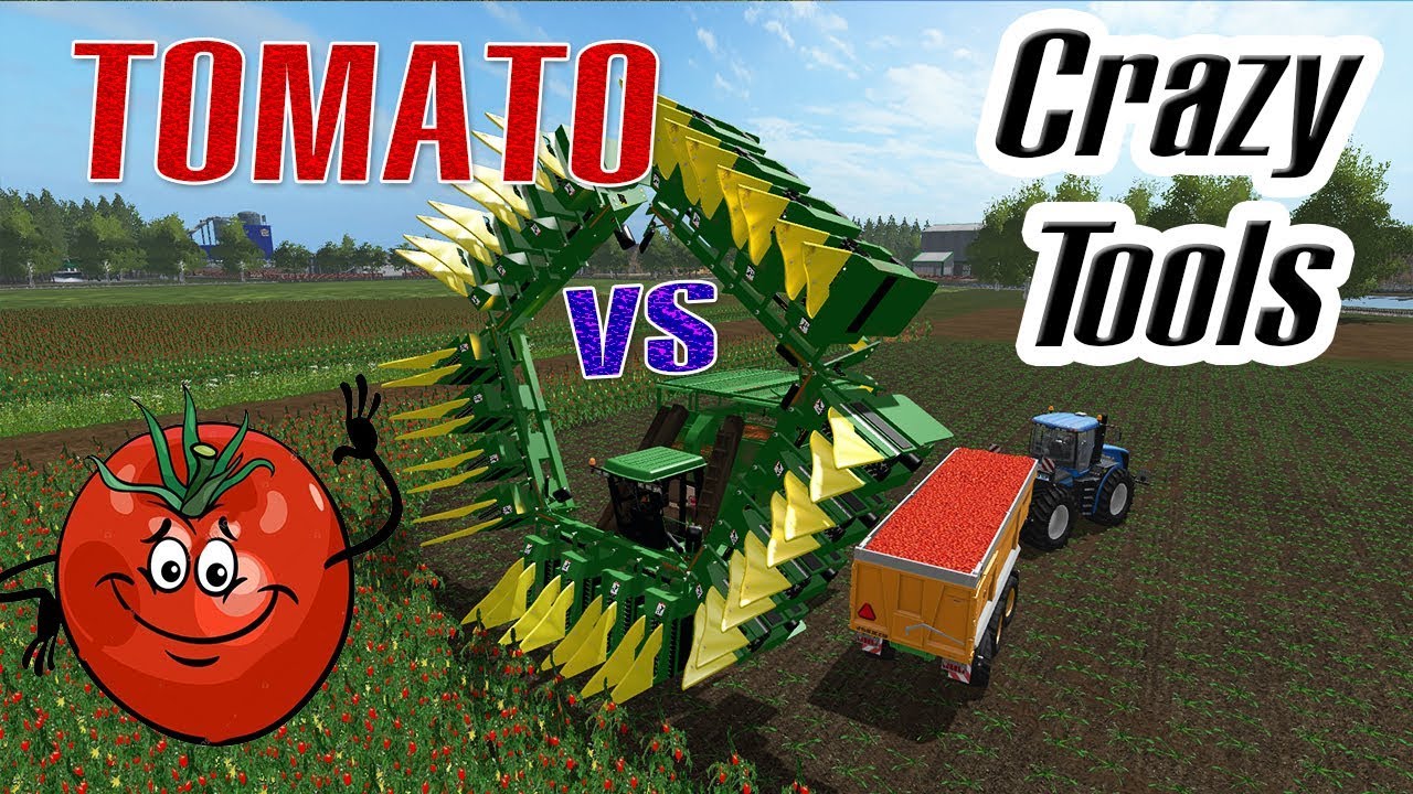 Farming Simulator 17: Tomato Harvest VS Crazy Cutters in MISSOURI RIVER BOTTOMS MAP