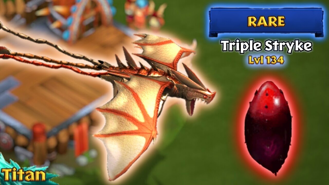 Triple Stryke Max Level 134 Titan Mode | Dragons: Rise of Berk
