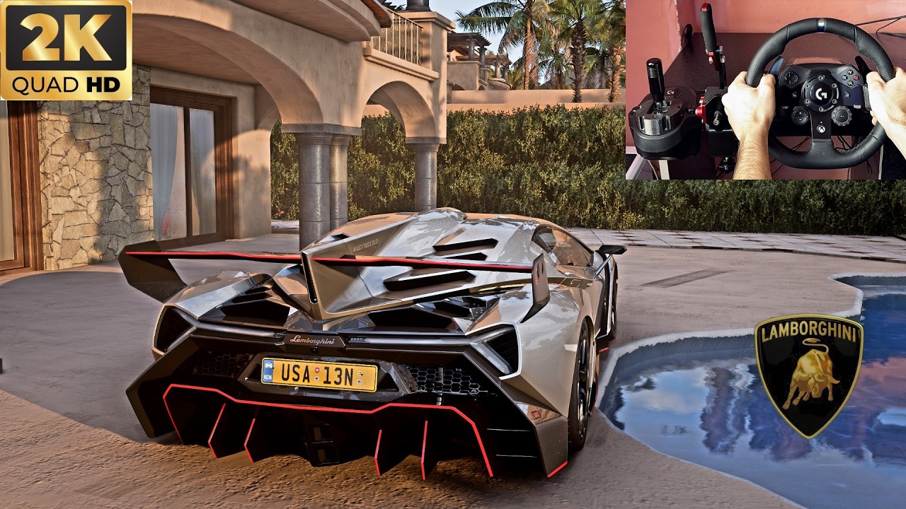 Lamborghini Veneno  | Forza Horizon 5 Steering Wheel Gameplay