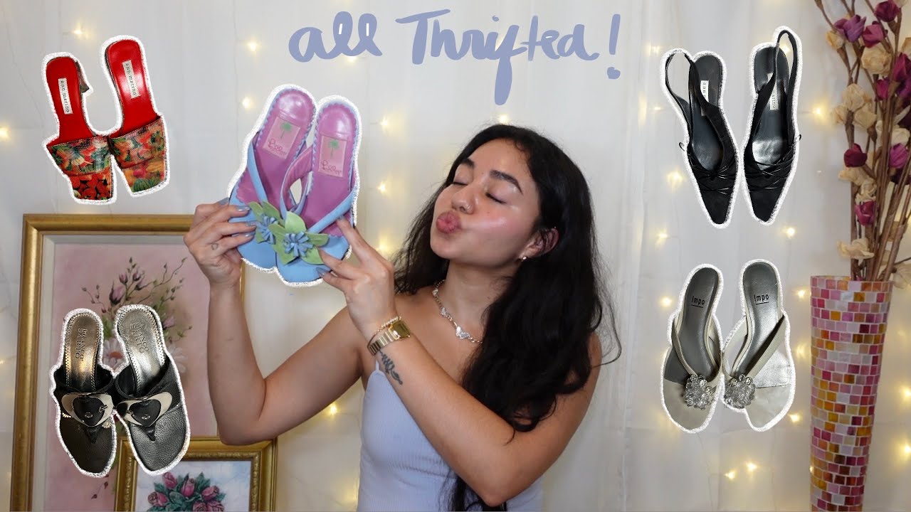 My huge thrifted (kitten) heels collection!!