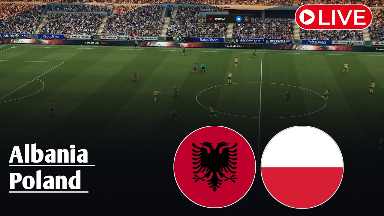 LIVE: Poland vs Albania | World Cup Qualification 2026 | Watch efootball Gameplay