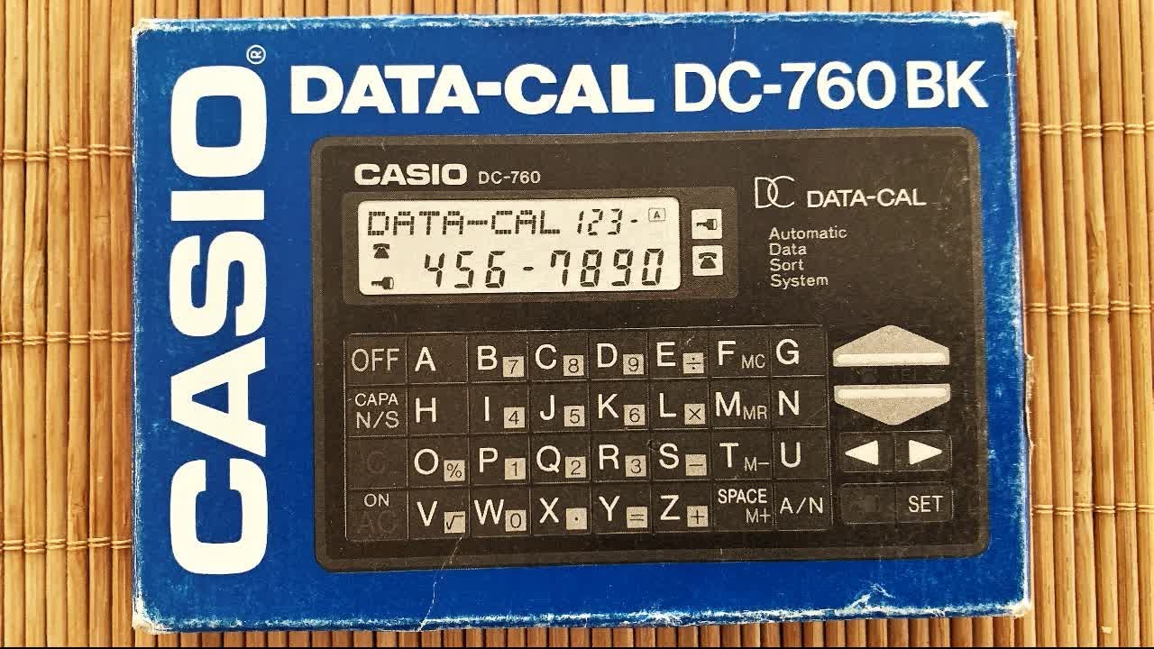 Calculadora Casio data-cal DC-760 BK. Calculadora vintage, antigua a&ntilde;o 1989