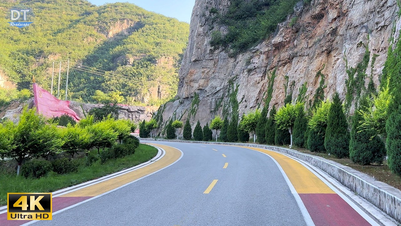 Driving on China's Most Beautiful Rural Road 4K HDR - Shengfu Sky Road - Handan, China