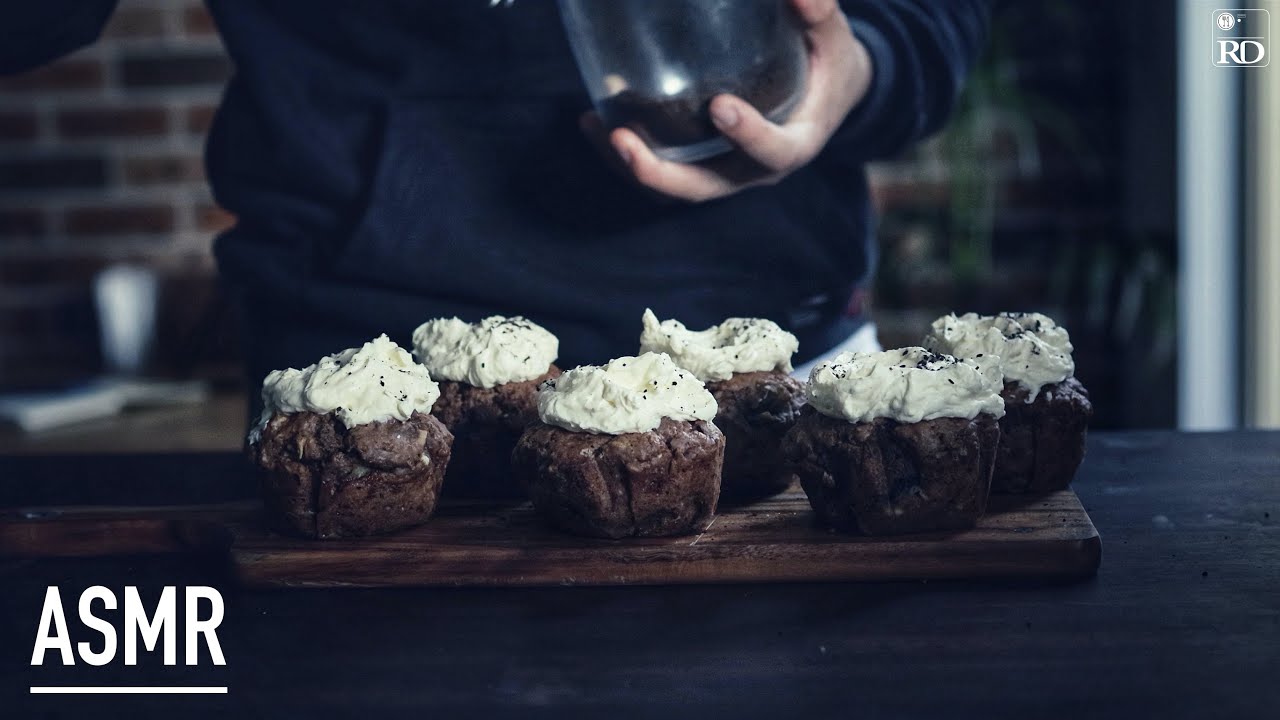 Mocha Aubergine Muffin | ASMR Cooking | Rick Duong