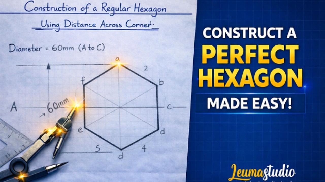 Hexagon across corner