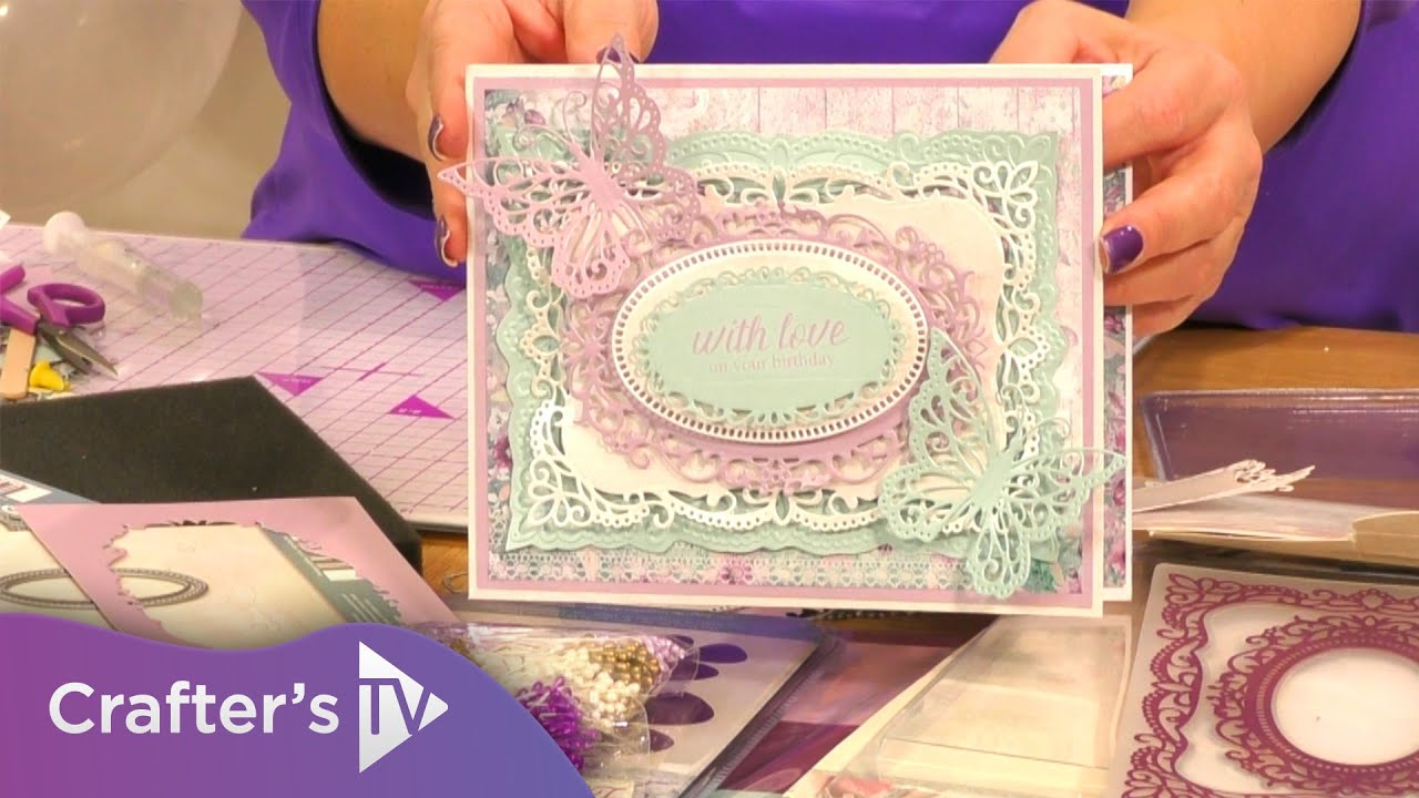 Sara Signature Vintage Lace Provence Frame Cut & Emboss Folder tutorial