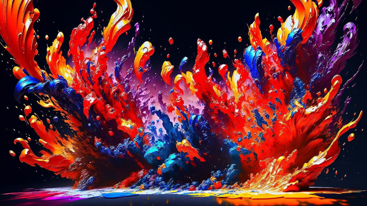 Copyright Free Abstract Liquid Background Video | Colorful Liquid Screensaver | No Sound