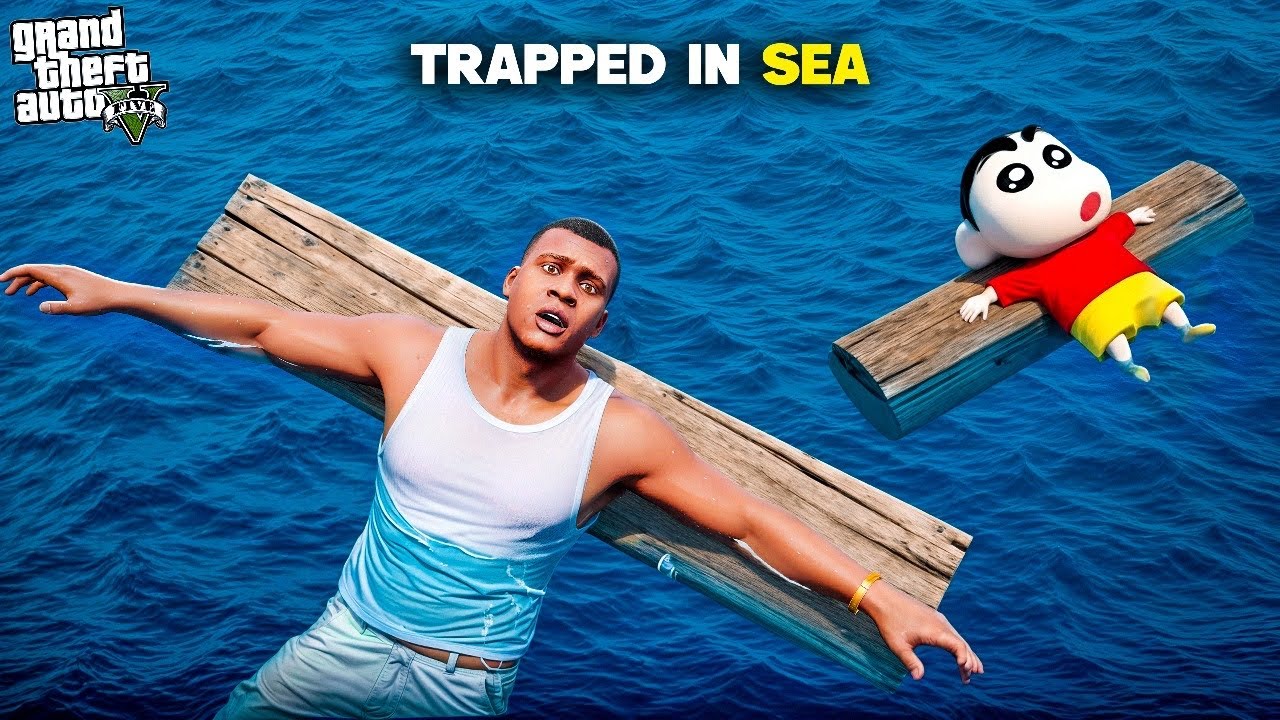 Franklin & Shinchan Are Lost on a Secret Island in GTA 5