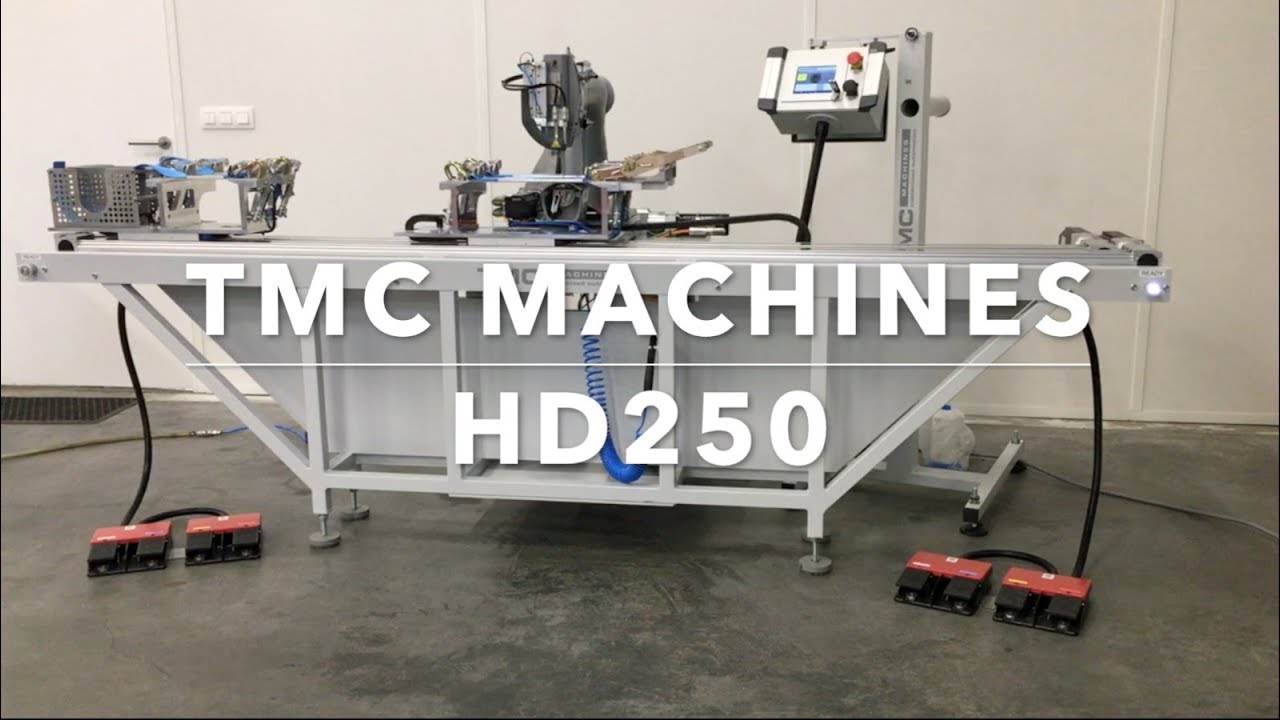 TMC HD250 - automatic high-speed CNC sewing which never stops - watch the ultra quick change over!