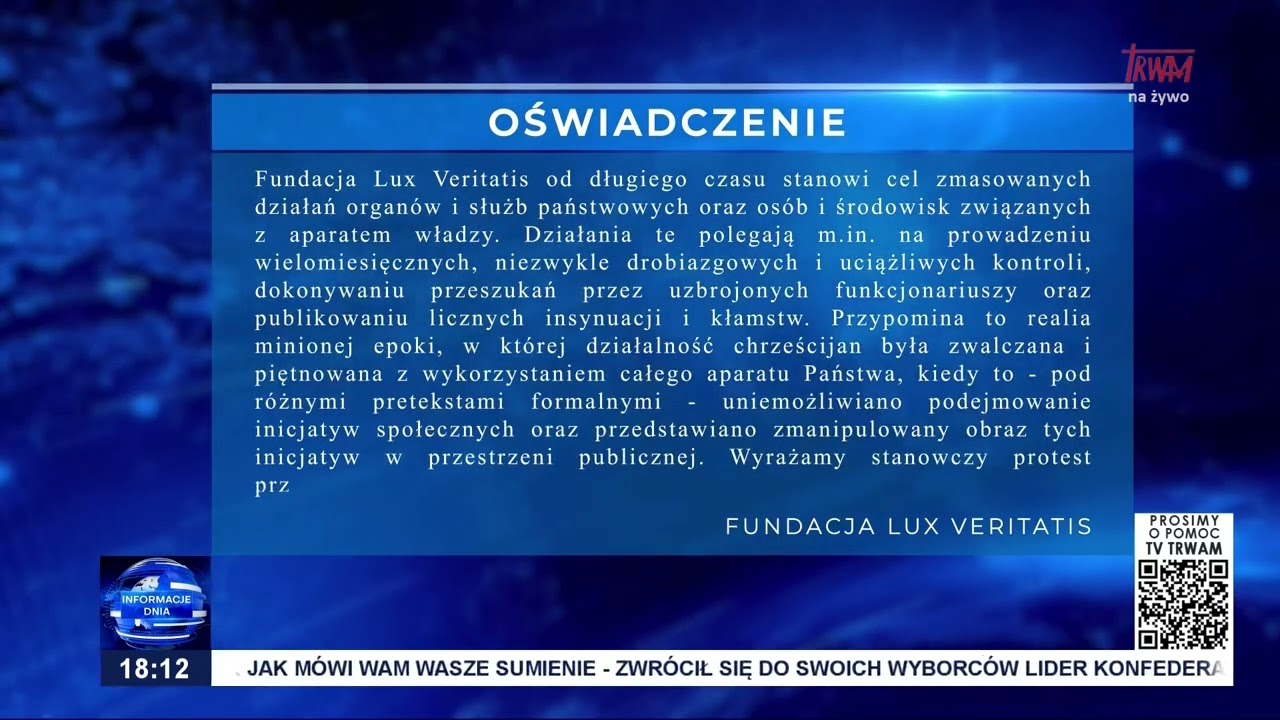 Oświadczenie Fundacji Lux Veritatis