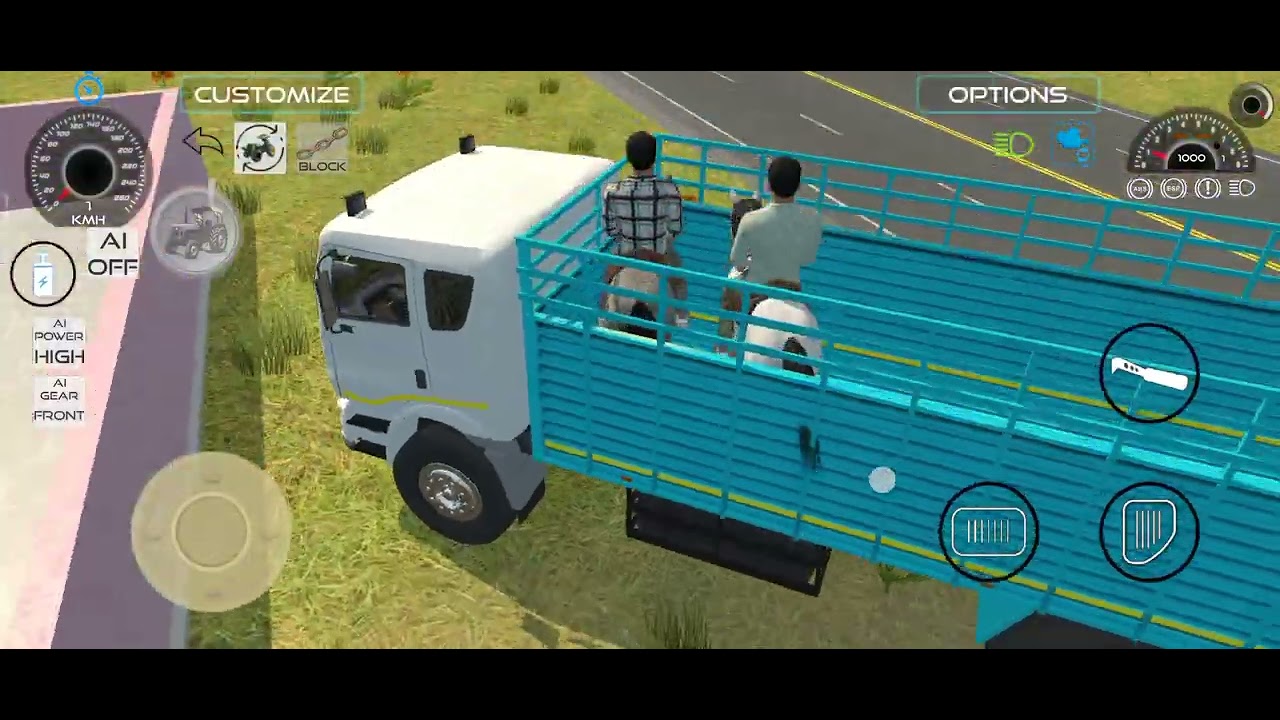 Truck mein ghode ko load karte hue game 