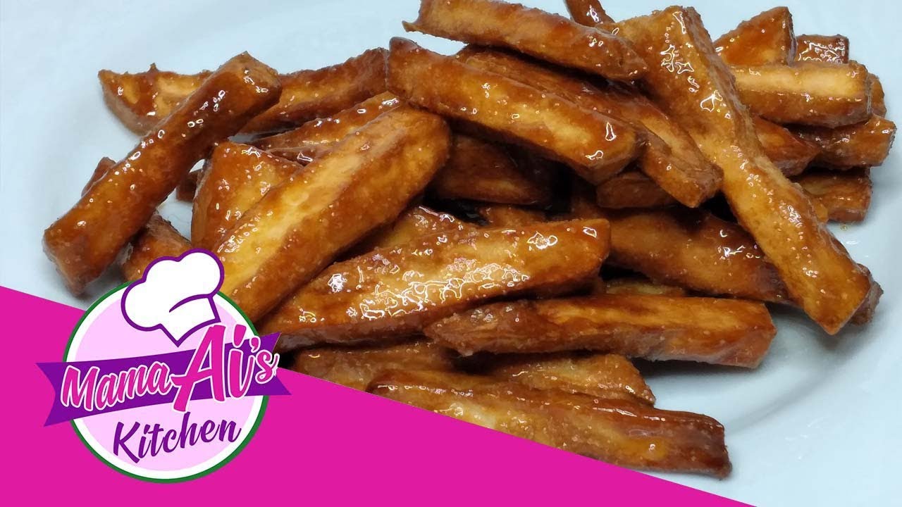 CAMOTE CUE STRIPS / CAMOTE CUE FRIES / SWEET POTATO  with Caramelized Brown Sugar