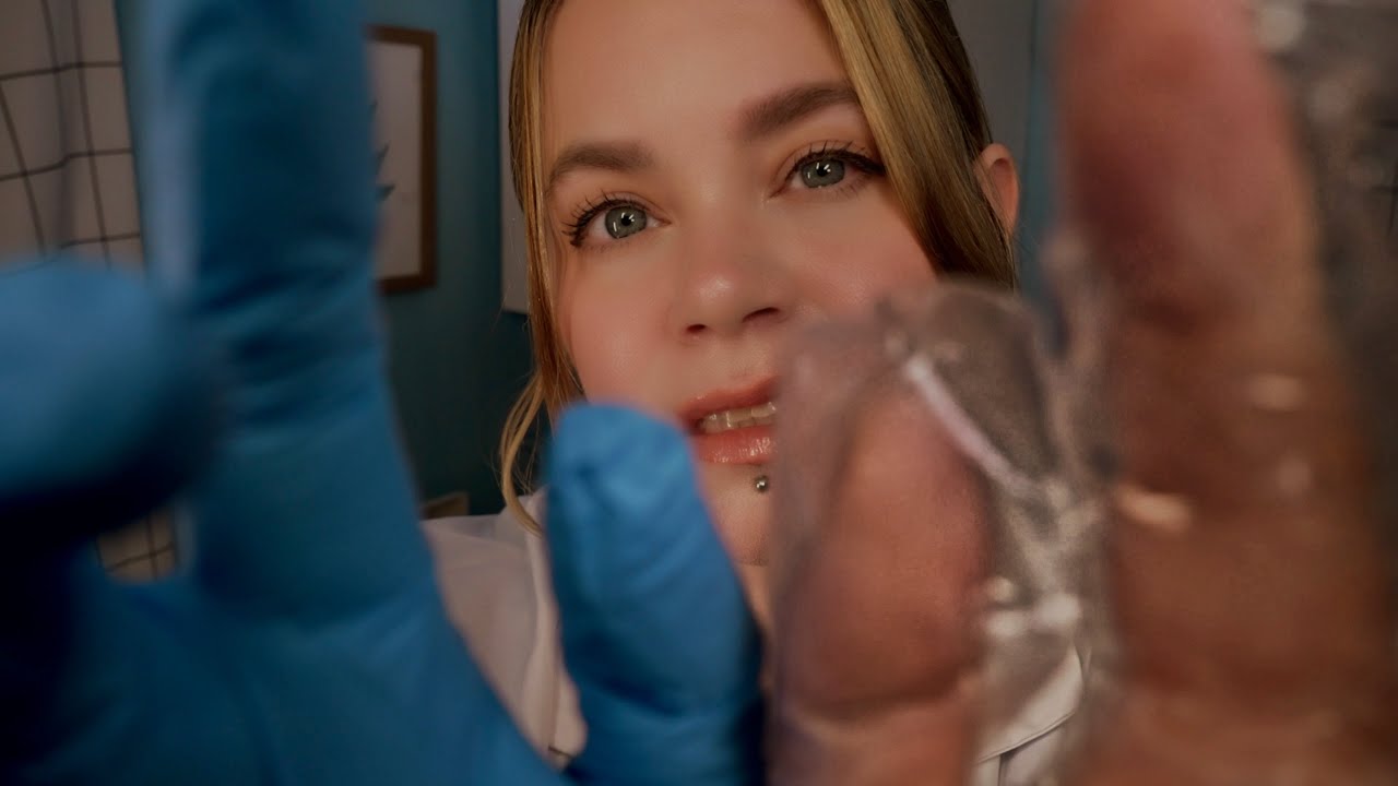ASMR Face and Ear Exam with 5 Different Types of Gloves | Medical Roleplay