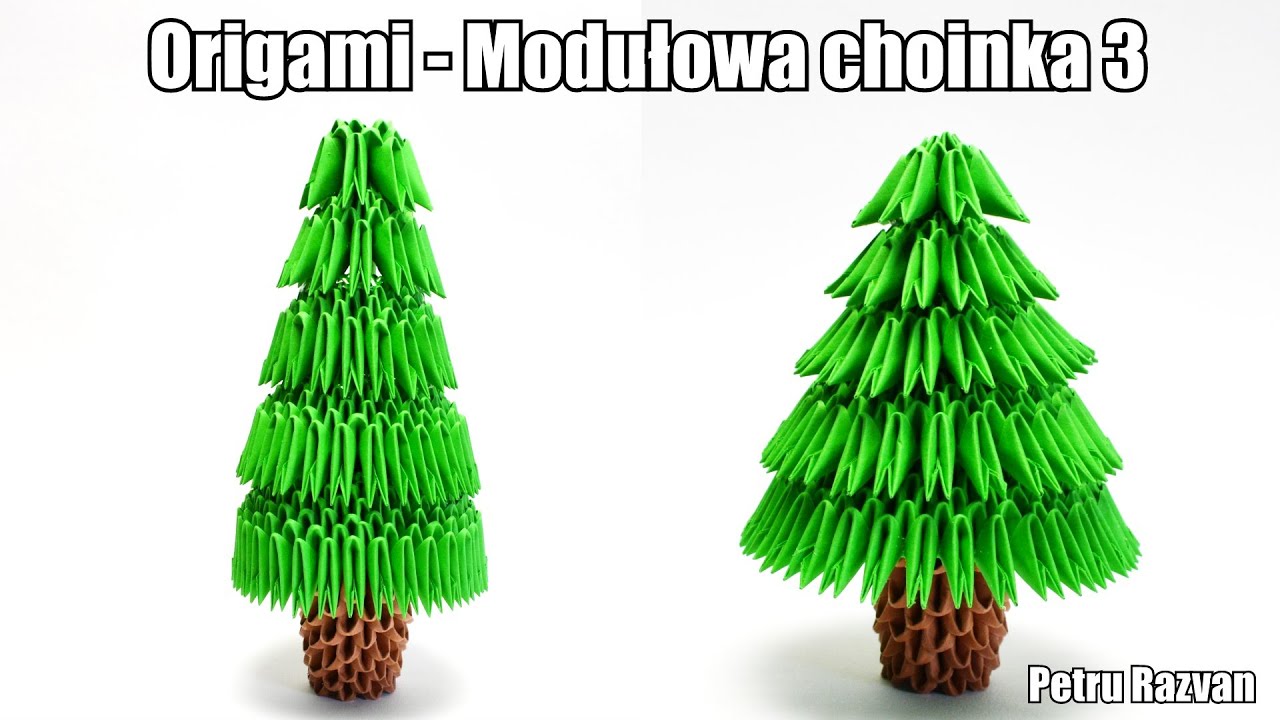 Origami - Modułowa choinka 3