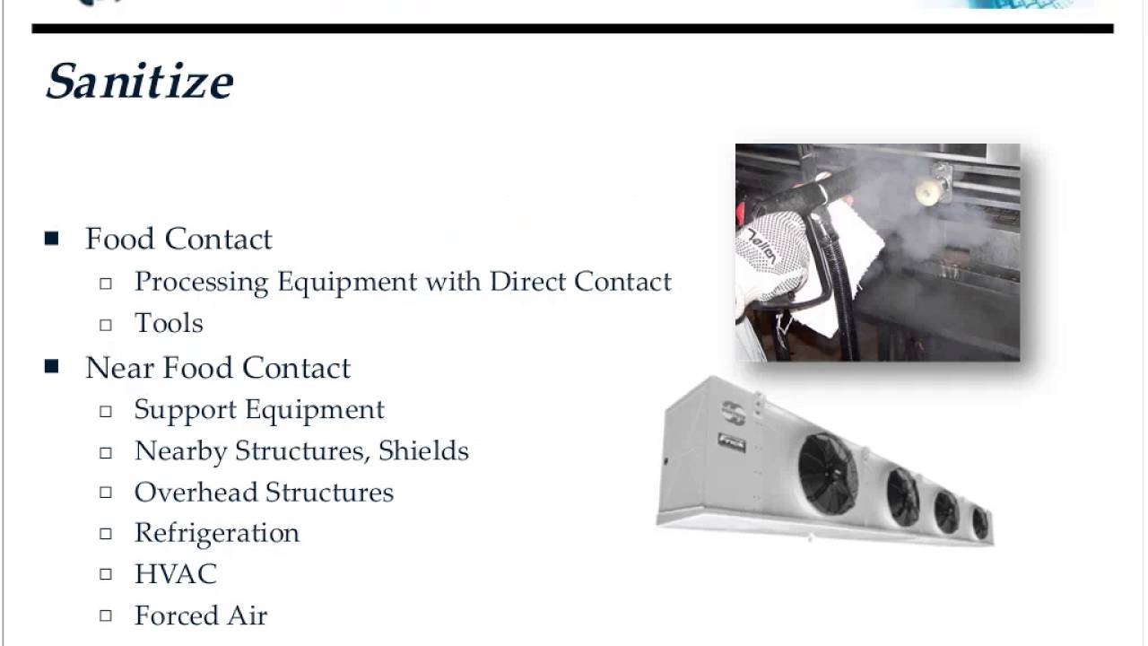 Cleaning and Sanitation Training for Food Processors