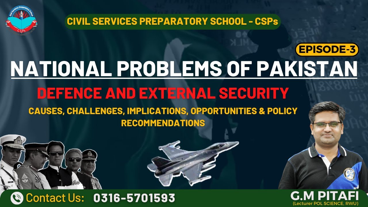 Defence and External Security | National Problems of Pakistan | Current affairs | GM Pitafi | Lec#3