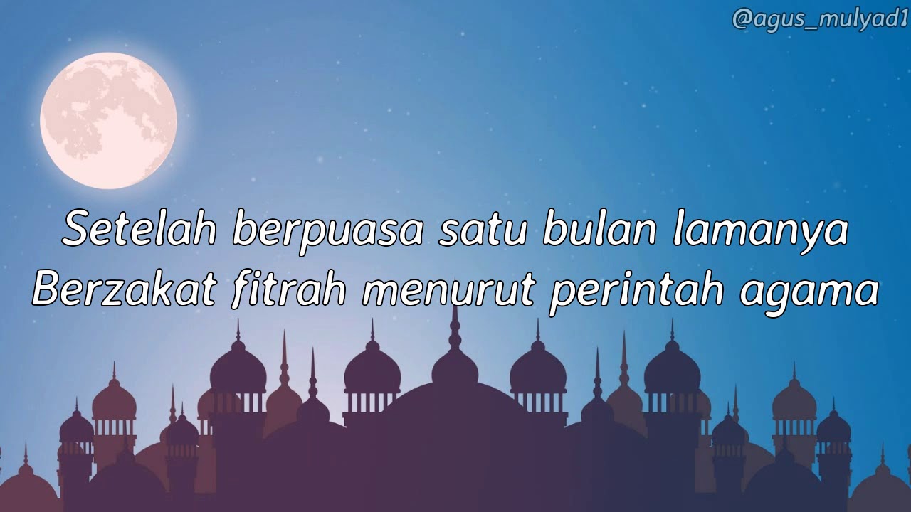 #liriklagu Idul Fitri Minal aidzin wal faidzin  Maafkan Lahir Dan Batin