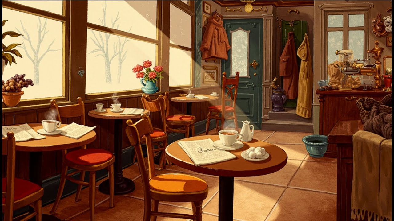 ✨❄️ It's the 1940's and you're listening to vintage oldies inside a very warm cozy bar