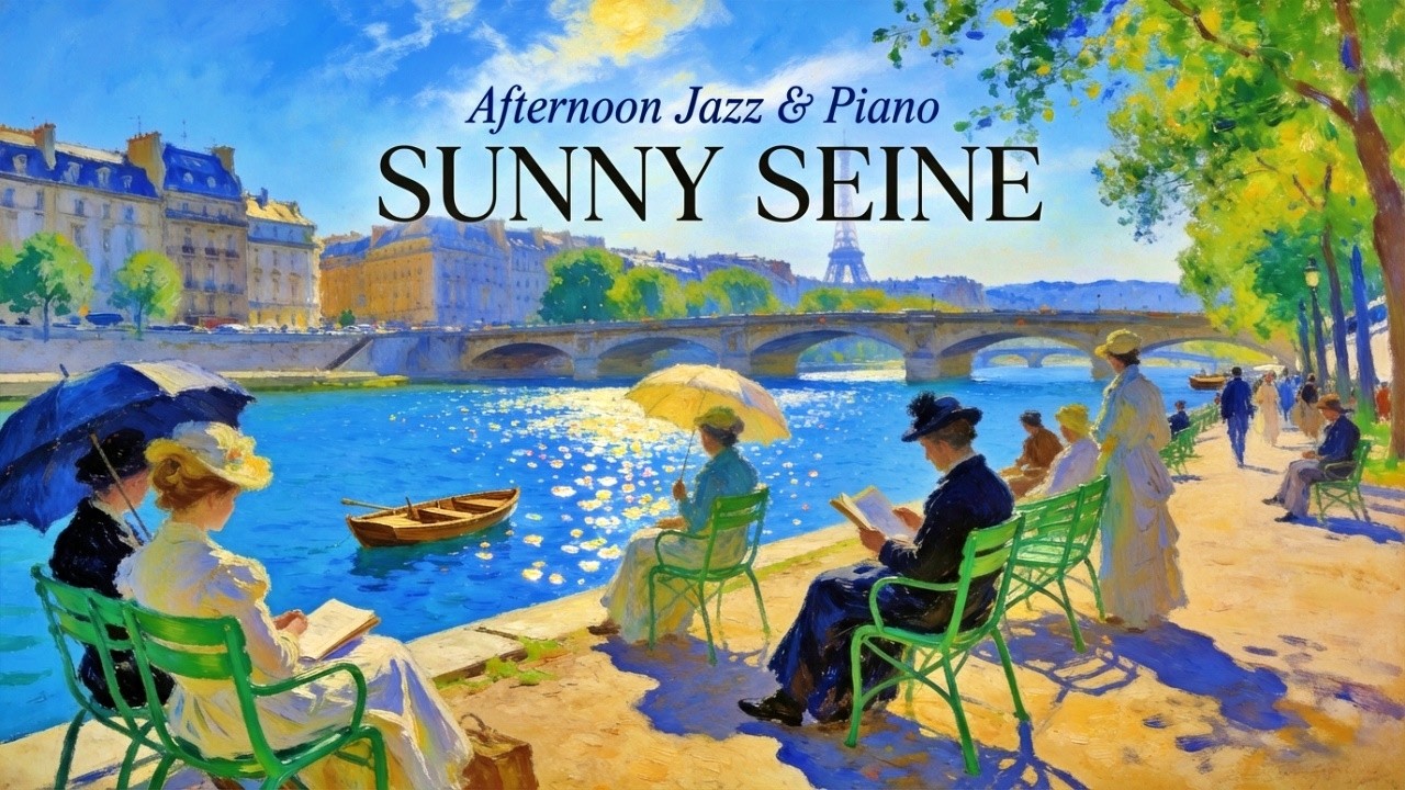 SUNNY SEINE ☀️ French Instrumental Music — Relaxing Afternoon Jazz | Reading by the River