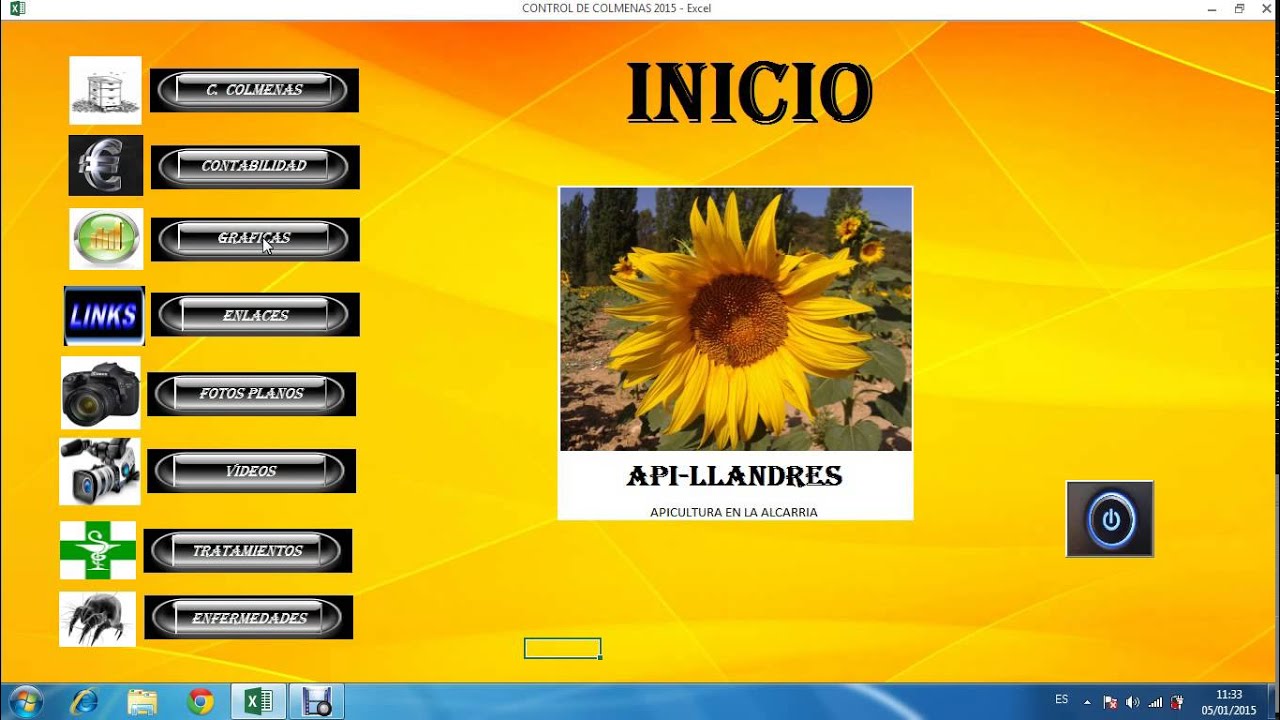 APICULTURA PROGRAMA CON  EXCEL (GESTION DE COLMENAS) API-LLANDRES