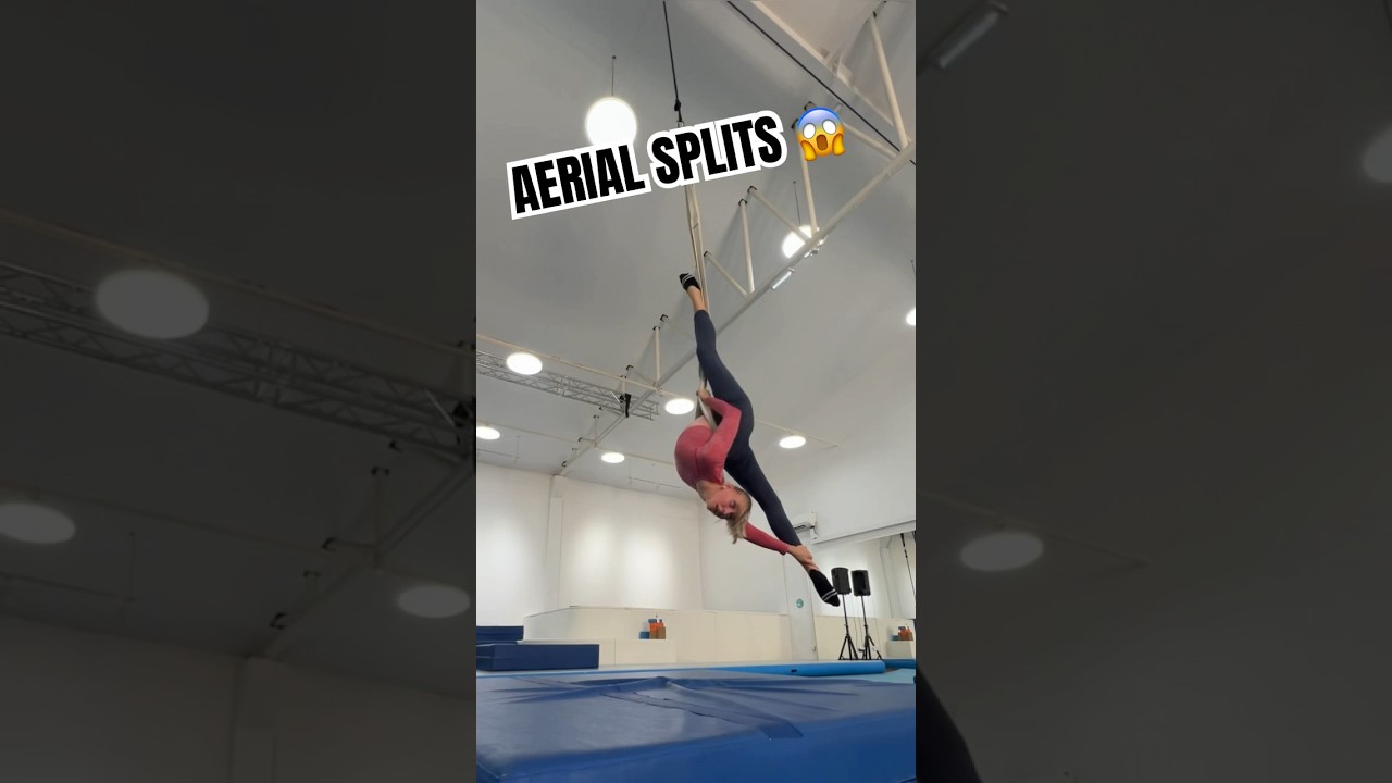 Aerial SPLITS | stretching | top stretching girl