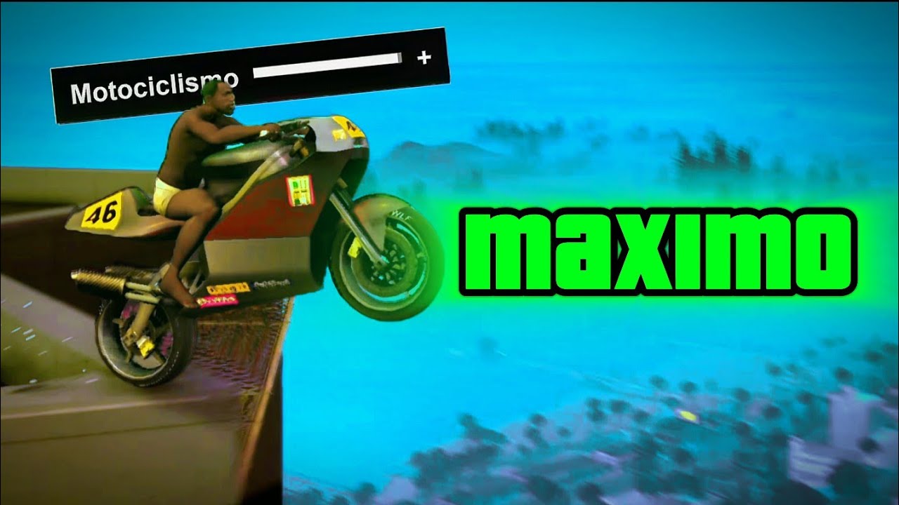 Pegando PERÍCIA MAXIMA NA MOTO NO INÍCIO do GTA San Andreas.