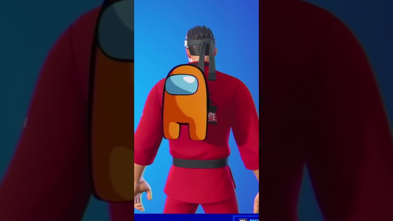 AMONG US Crewmate Backbling in Fortnite #Shorts | Fortnite x Among Us