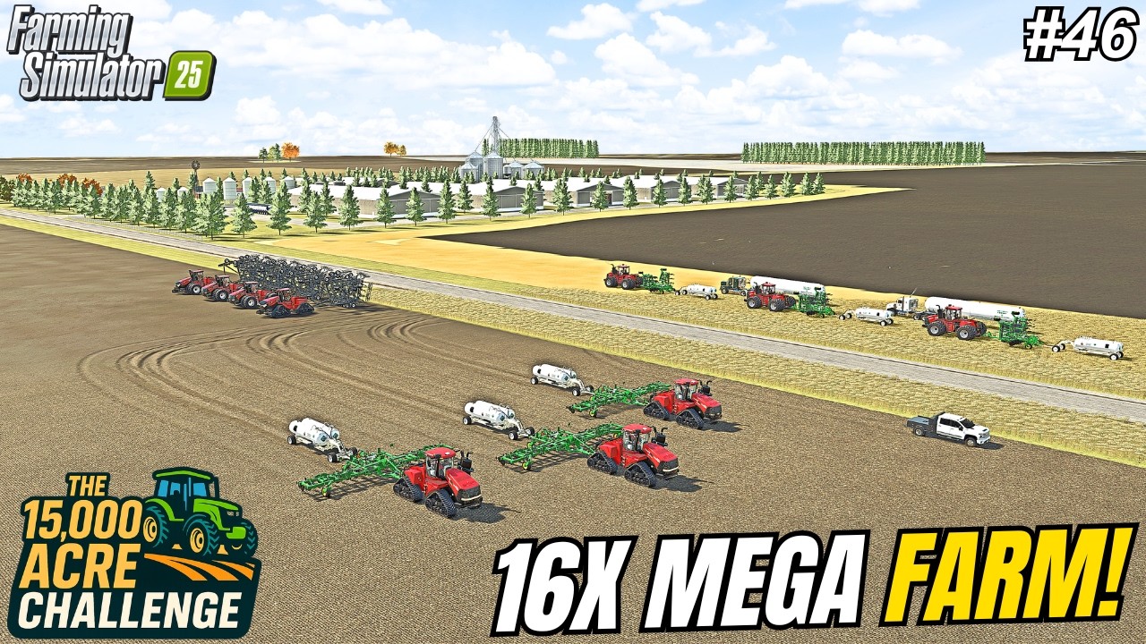 3,000 ACRE ANHYDROUS AMMONIA APPLICATION WITH 6 TRACTORS! | 15,000 ACRE CHALLENGE | FS25 #46
