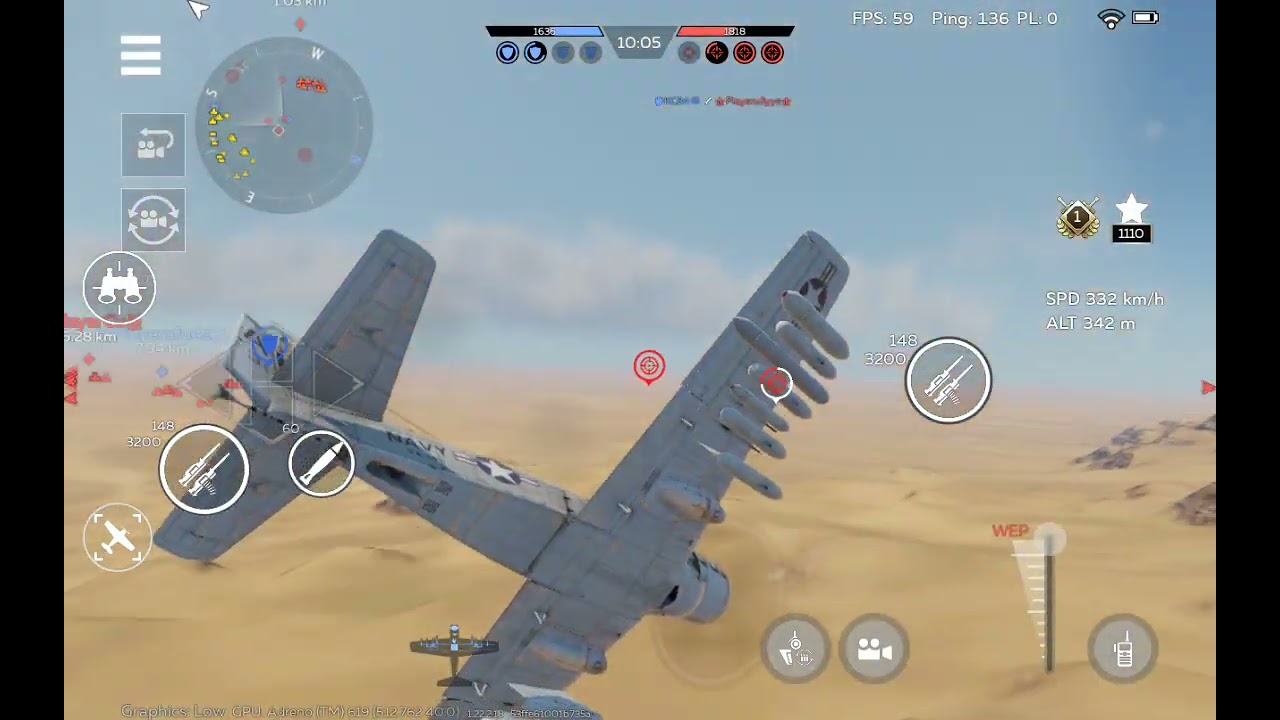 P-38L-1, A-1H, F8F-1B, L-39ZA air battle gameplay #WTM 10 kills no bots. A-1H is a beast