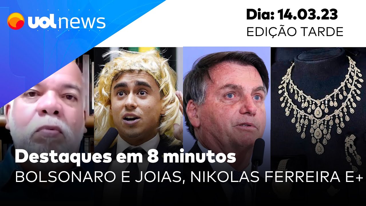 UOL News em 8 Minutos: Bolsonaro e joias, ataques no RN, entrevista Ana Paula Renault, an&aacute;lises e+