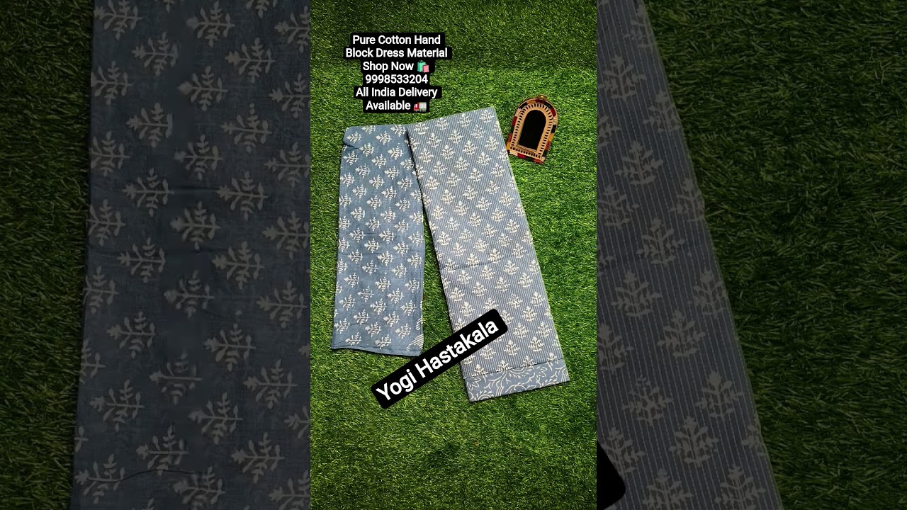 pure Cotton Fabric|| Hand block Suits|| Unstiched Suits|| Women Clothing Collection|| Dress Material