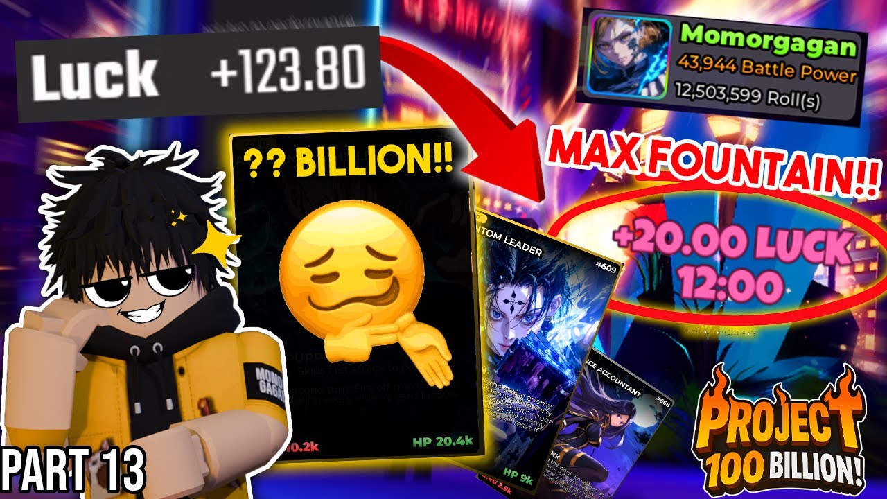 🔥СУПЕР!! Макс. +20 к УДАЧЕ! Фонтан с УДАЧЕЙ 123! – Проект 100 миллиардов! (Часть 13) Anime Card C...