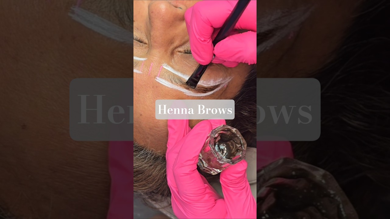 Henna brow application. 