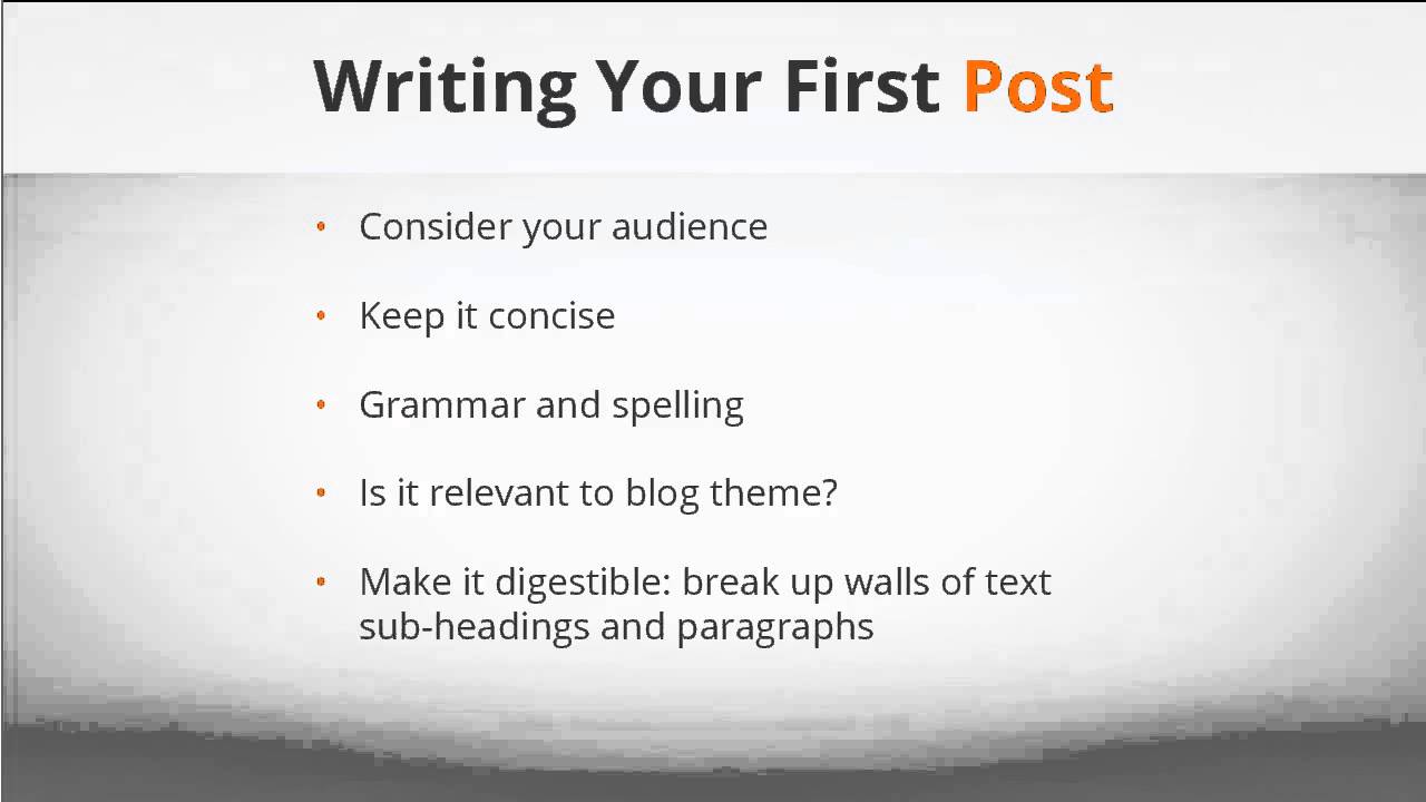 13 - Formatting posts and tips for content
