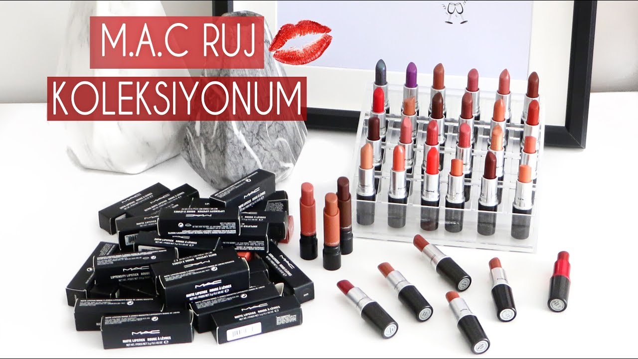 M.A.C RUJ KOLEKSİYONUM I 33 RENK RUJ  I  M.A.C LIPSTICK COLLECTION