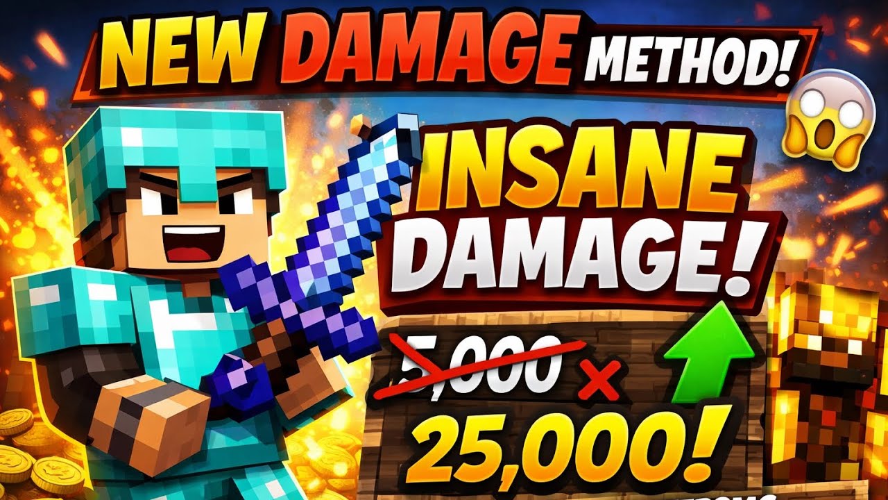 NEW METHOD! 😱 INCREASE DAMAGE FAST in CrafterSMC Skyblock (OP TRICK!)