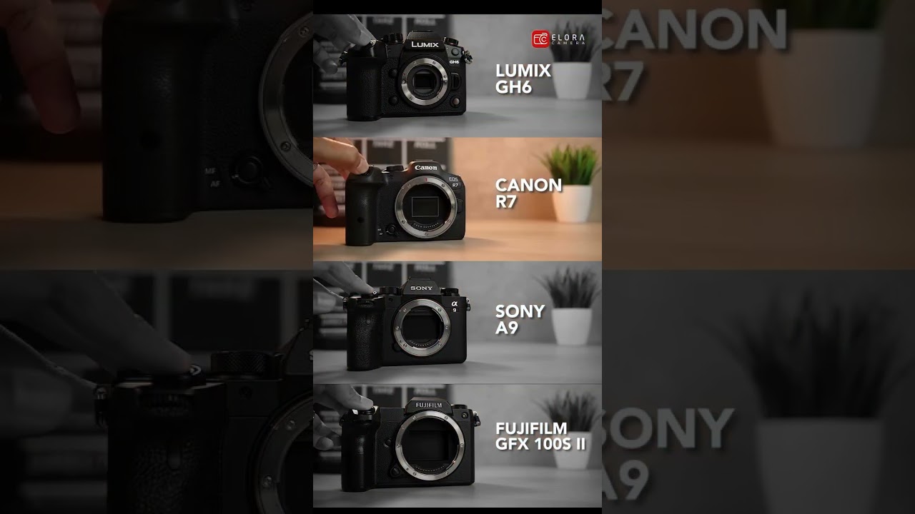 Shutter sound of different cameras || Lumix GH6 VS Canon R7 VS Sony A9 VS Fujifilm GFX 100S