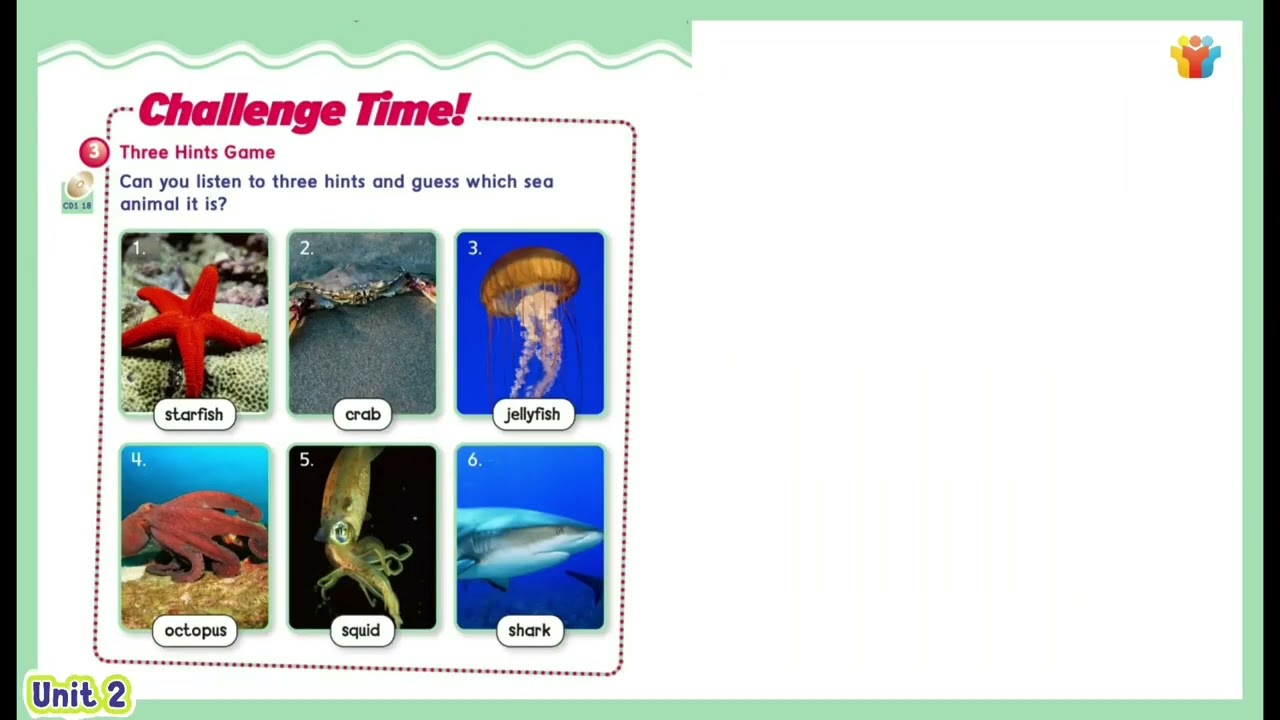 We Can 3 Unit 2 Sea Animals - Lesson 2