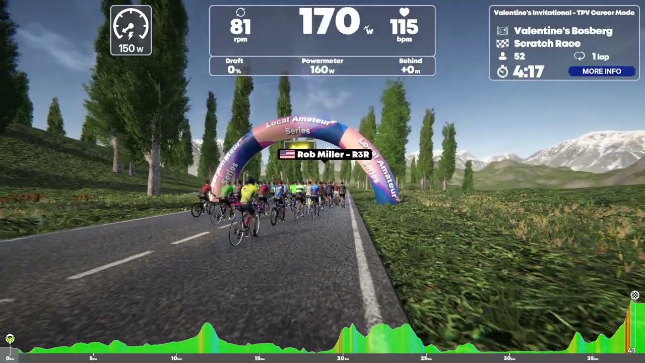 TrainingPeaks Virtual - Valentine's Invitational - TPV Career Mode