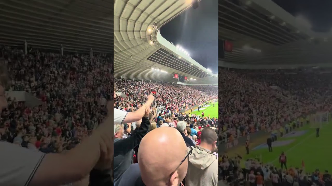 Sunderland v Coventry 2025 Playoff Semifinal post match celebration and light show