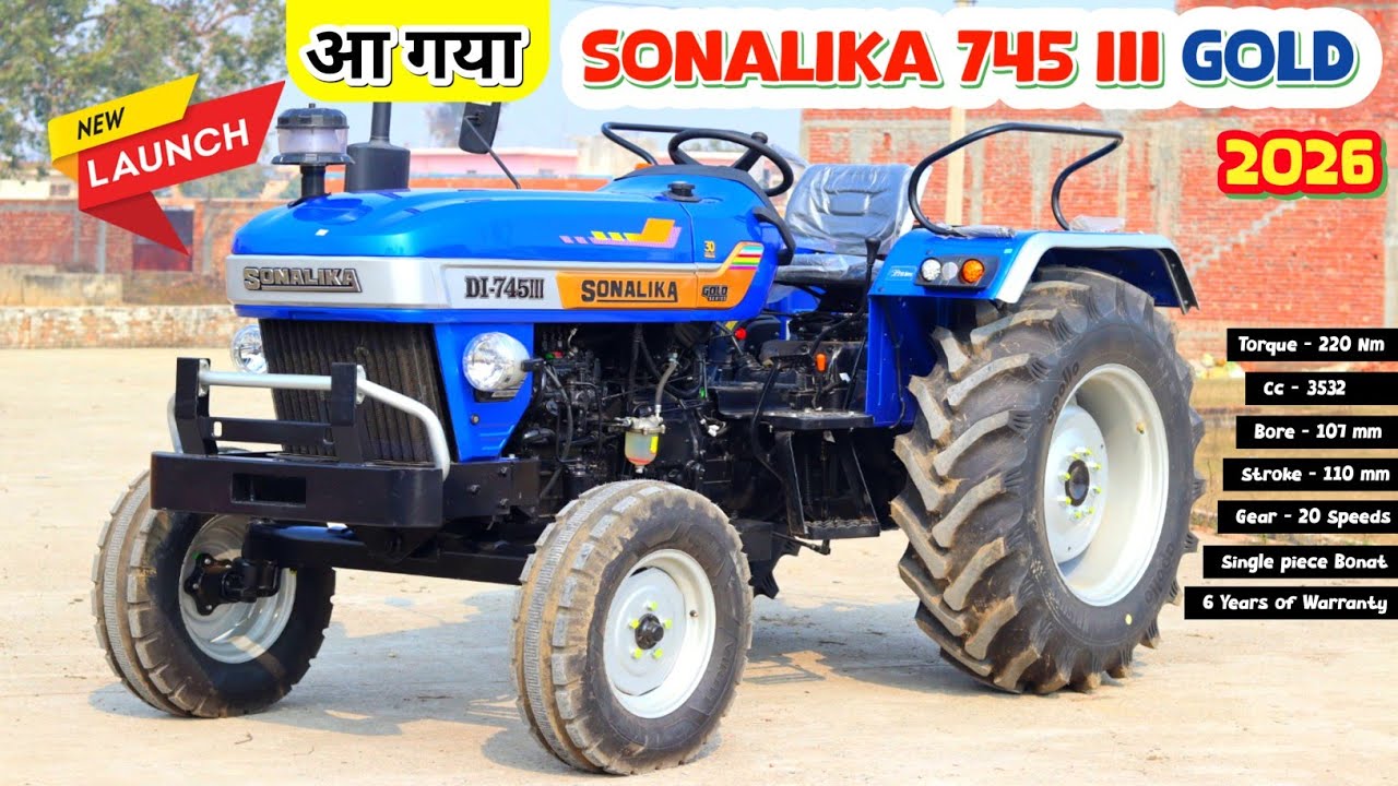 अपनी श्रेणी में तहलका मचाएगा Sonalika Di 745 III Gold Series [20 Speeds] Full Features & Demo!🔥