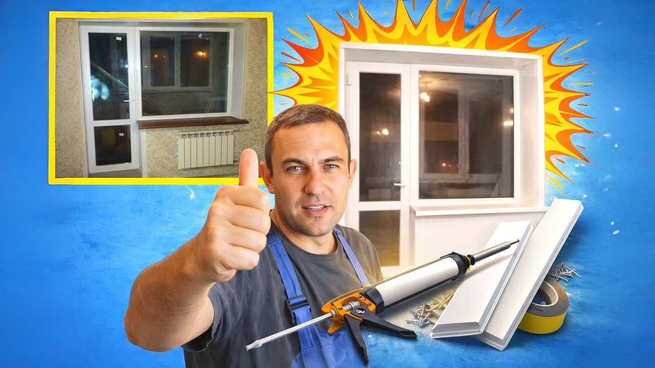 Откосы из пластика на балконный блок