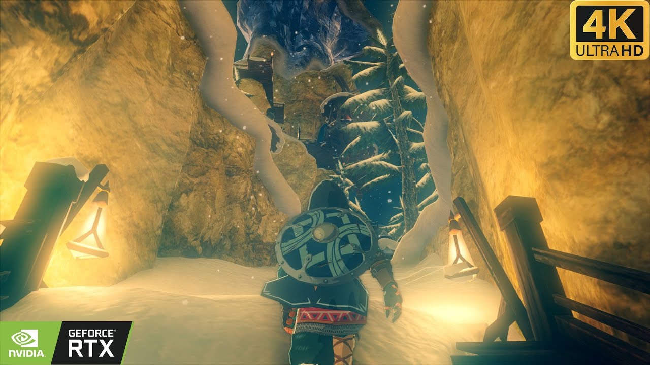 Journey to Rito Village ❄️ 1 Hour Relaxing Gameplay (Zelda TotK) [4K No HUD]